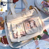 Weiyinxing Canvas Women Handbags Shoulder Bags Nylon Ladies Tote Messenger Bag Oxford Handbag Cross body Bags for Girls Satchels