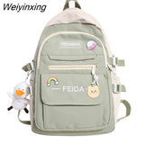 Weiyinxing 2023Women Waterproof Cute Backpack Nylon Female Harajuku School Bag College Lady Kawaii Backpacks Fashion Book Girl Bags Student