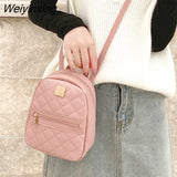 Weiyinxing Fashion Backpack for Women Rhombus Women's Bags Casual Women's Backpack Small School Bag Mobile Phone Bag Casual Travel Bag
