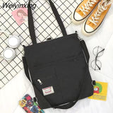 Weiyinxing Women Canvas Handbags Shoulder Bag Ladies Shopping Bags Cartoon Fabric Grocery Crossbody Messenger Tote Books Bags for Girls