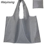 Weiyinxing Large Reusable Shopper Bag Women Handbag Grocery Beach Bag Cute Vegetable Fruit Organizer Washable Strong Nylon Totes Bag