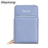 Weiyinxing Mini Phone Bag Luxury Hand Bags for Womens PU Leather Crossbody Bags Vertical Zipper Wallet Small Shoulder Bag