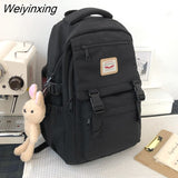Weiyinxing New Waterproof Nylon Women Backpack Korean Japanese Fashion Female Students Schoolbag Multilayer Simple Sense Travel bag
