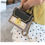 Weiyinxing Tote Bag Fashion Contrast Color 2023 New Women Messenger Bag Flap Lady Handbag Crossbody Shoulder Sac Female Purses Bolsas
