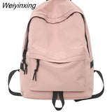 Weiyinxing Cute Women Backpacks Waterproof White Nylon School Backpack For Teenage Girls Kawaii Laptop Backpack Student Book Pack