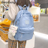 Weiyinxing Waterproof Nylon Women Backpack Female Classic Shoulder Bag Fashion Schoolbag for Teenage Girl Backpacks Travel Bag Bookbag