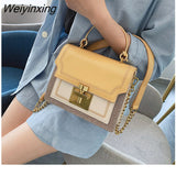 Weiyinxing Tote Bag Fashion Contrast Color 2023 New Women Messenger Bag Flap Lady Handbag Crossbody Shoulder Sac Female Purses Bolsas