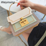 Weiyinxing Tote Bag Fashion Contrast Color 2023 New Women Messenger Bag Flap Lady Handbag Crossbody Shoulder Sac Female Purses Bolsas
