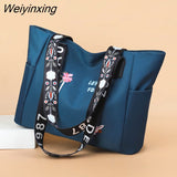 Weiyinxing Capacity Women's Handbags Shoulder Bags 2023 New Embroidery Designer Shopper Tote Bag Waterproof Oxford Women Shopping Bag