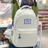 Weiyinxing Women New Waterproof Nylon Laptop Book Bag Lady Leisure College Backpack Girl Cute Travel School Bags Fashion Female Cool