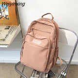 Weiyinxing Large Capacity Teenagers Students Backpack Junior And High School Sashion Boys Girls Schoolbag Waterproof Travelling Bag 0409