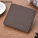 Weiyinxing Men's Wallet Leather Billfold Slim Hipster Cowhide Credit Card/ID Holders Inserts Coin Purses Luxury Business Foldable Wallet