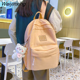 Weiyinxing Waterproof Nylon Women Backpack Female Classic Shoulder Bag Fashion Schoolbag for Teenage Girl Backpacks Travel Bag Bookbag
