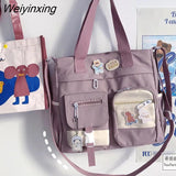 Weiyinxing Canvas Women Handbags Shoulder Bags Nylon Ladies Tote Messenger Bag Oxford Handbag Cross body Bags for Girls Satchels