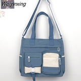 Weiyinxing Nylon Women Handbags Messenger Bag Youth Ladies Fashion Shoulder Tote Bag Versatile Female Crossbody Bags Pouch Pack Bolsas