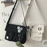 Weiyinxing Diagonal Cross Bag Youth Fashion Casual Version Ladies Large Capacity Shoulder Bag Solid Color Women Messenger Bags