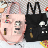 Weiyinxing Cartoon Tote Bag Canvas Handbag Shopping Bag Super Cool Handbags Shoulder Bags for Girl Book Bags Bolsa Feminina Mochila