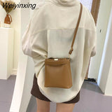 Weiyinxing Ladies Handbags Designer Crossbody Bags For Women Small Bucket Shoulder Bag Pu Leather Travel Messenger Bags