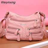 Weiyinxing Quality Soft Leathe Women Handbags Women's Bag Designer Fashion Women Shoulder Bag Luxury Female Messenger Bag Ladies Totes