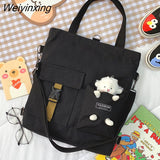 Weiyinxing Cartoon Tote Bag Canvas Handbag Shopping Bag Super Cool Handbags Shoulder Bags for Girl Book Bags Bolsa Feminina Mochila