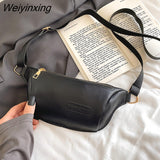Weiyinxing Casual Women Crossbody Bags Fashion Chest Bag Leather Young Girl's Shoulder Bag Single Fanny Bag for Women Fashionable