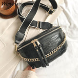 Weiyinxing Women's Fanny Pack High Quality Waist Bag Thick Chain Shoulder Crossbody Chest Bag Female Belt Bag Designer Brand Handbag