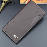 Weiyinxing Men Wallets Male PU Leather Purses Bifold Slim Card Holders High Quality Long Purse Portable Multi-card Position Money Bag