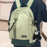 Weiyinxing Women Male High Capacity Green College Backpack Fashion Girl Boy Leisure School Bag Lady Men Laptop Female Travel Book Bags