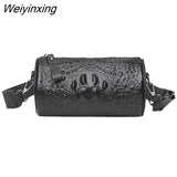 Weiyinxing Cow Leather Handbag for Women 2023 New Weave Wide Straps Female Shoulder Crossbody Bag Genuine Leather Ladies Tote Sac