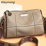 Weiyinxing Women Genuine Leather Handbags Luxury Designer 3 Layers Cow Leather Shoulder Crossbody Bags Ladies Large Capacity Messenger Bag