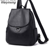 Weiyinxing Women Leather Backpack Designer Shoulder Bags for Women Back Pack School Bags fashion for Teenage Girls Mochila Feminina