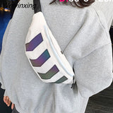 Weiyinxing Bag For Men Waist Bag Pack Purse Waterproof Large Phone Belt Bag Pouch Women's Canvas Shoulder Bag Fanny Banana Bag Hip