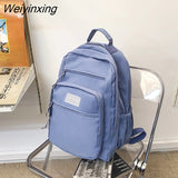 Weiyinxing Large Capacity Teenagers Students Backpack Junior And High School Sashion Boys Girls Schoolbag Waterproof Travelling Bag 0409