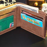 Weiyinxing Zipper Men Wallets Leather Wallet Money Bag Credit Card Holder Dollar Bill Wallet Clutch Purse for Boy Use Short Wallets