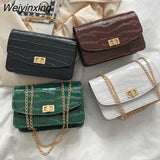 Weiyinxing Pattern Buckle Handbag New Fashion Texture Embossed Shoulder Bag Simple and Versatile Messenger Bags for Women 2023