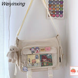 Weiyinxing Crossbody Bags for Women Messenger Bag College Student School Bags Large Capacity Versatile Youth Female Tote Shoulder Bag 0409