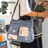Weiyinxing Canvas Women Handbags Shoulder Bags Nylon Ladies Tote Messenger Bag Oxford Handbag Cross body Bags for Girls Satchels