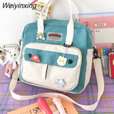 Weiyinxing Capacity Nylon Little Girl School Bag Children Bag Woman Lovely Handbag Middle School Student Tutorial Shoulder Bags