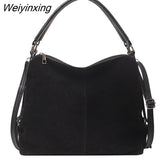 Weiyinxing FASHION Faux Suede Shoulder Bags for Women Luxury Purses and Handbags Lage Capacity Shopping Tote Bags Crossbody Bag