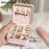 Weiyinxing Organizer Display Travel Jewelry Boxes Case Portable Locket Necklace Jewelry Box Leather Storage Earring Ring Holder