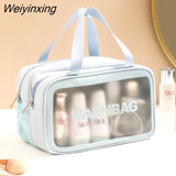 Weiyinxing Women Travel Wash Bag Female Transparent Waterproof Storage Makeup Pouch Bags Large Capacity Cosmetic Bag Organizer Beauty Case