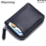 Weiyinxing Cowhide Women Wallets Female Genuine Leather Purses RFID Card Holders Small Portable Coin Purse Large Capacity Money Bag 911