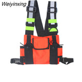 Weiyinxing Hip Hop Tactical Canvas Chest Bags for Men Women Vest Satchel Pouch Reflection Shoulder Bag Oxford Cross Bags Bolsas