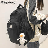 Weiyinxing Large Capacity Teenagers Students Backpack Junior And High School Sashion Boys Girls Schoolbag Waterproof Travelling Bag