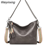 Weiyinxing PU Leather Shoulder Bags For Women 2023 Chain High Capacity Handbags Travel Luxury Hand Bag Female Large Shoulder Bag