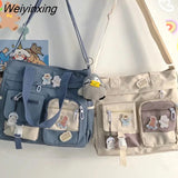 Weiyinxing Canvas Women Handbags Shoulder Bags Nylon Ladies Tote Messenger Bag Oxford Handbag Cross body Bags for Girls Satchels