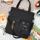 Weiyinxing Cartoon Tote Bag Canvas Handbag Shopping Bag Super Cool Handbags Shoulder Bags for Girl Book Bags Bolsa Feminina Mochila