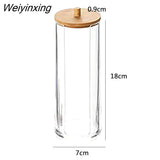 Weiyinxing Cotton Swab Plastic Storage Box Bag Female Makeup Organizer For Cosmetics Bathroom Jewelry Makeup Brushes Desk Organizer