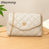 Weiyinxing PU Leather Mini Crossbody Bags For Women 2023 Trend Lingge Embroidery Handbag Female Casual Branded Shoulder Bags
