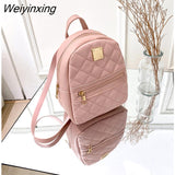 Weiyinxing Backpacks Women PU Leather Cute Small Backpack Female White Back Pack Black Backpacks For Teen Girls Fashion Backpack Women